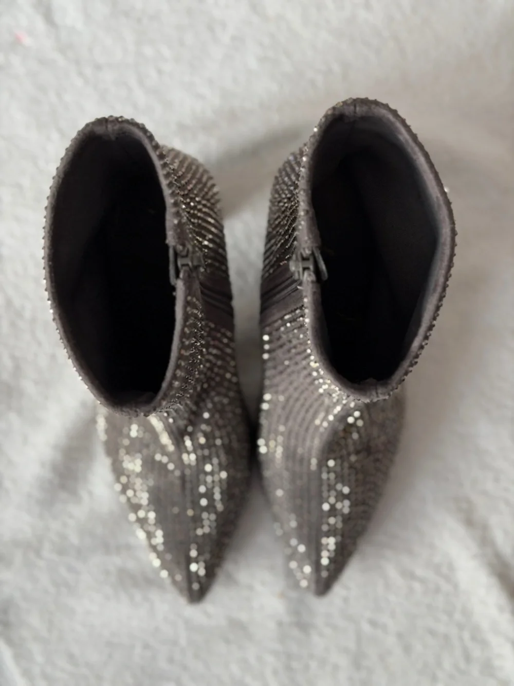 Grey Crystal-Embellished Boots - Picture 4 of 11